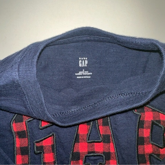 GAP Logo Buffalo Plaid Long Sleeve Shirt - Picture 3 of 3